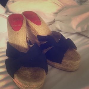 AUTHENTIC Christian Louboutin Espadrille Wedges